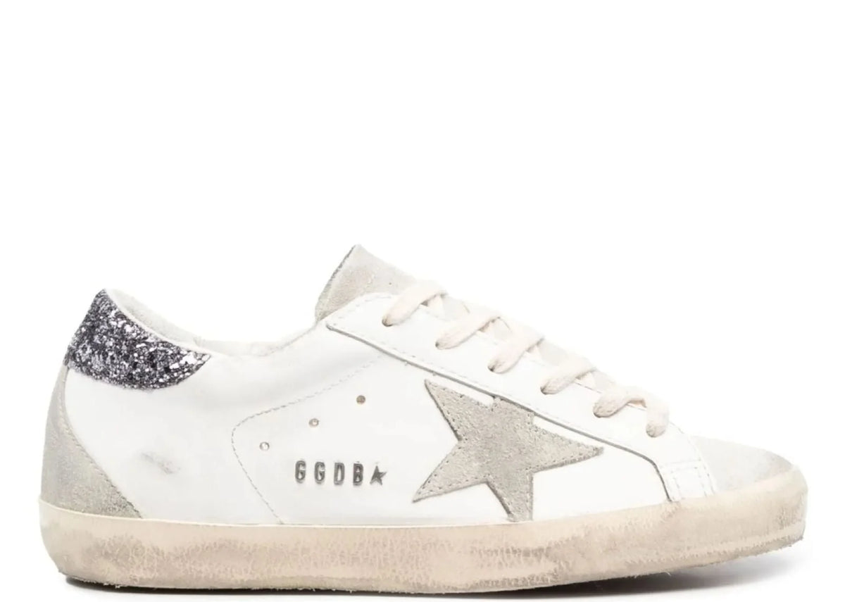Super-Star White Dark Grey Glitter - Women's