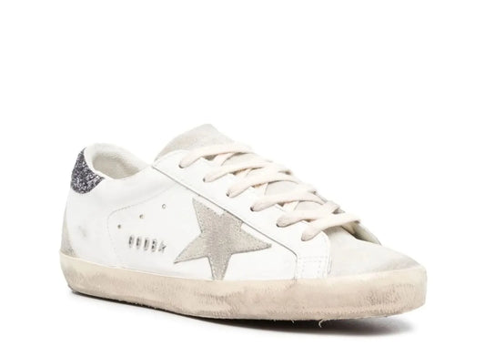 Super-Star White Dark Grey Glitter - Women's