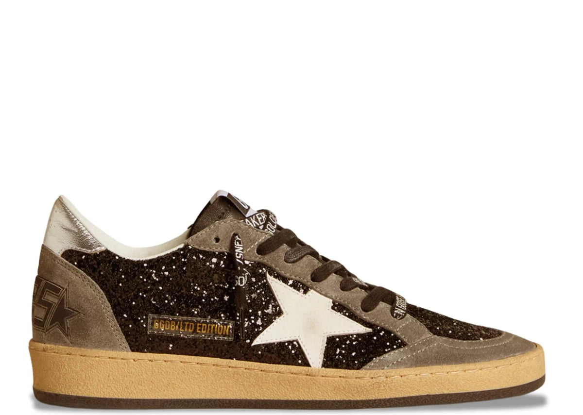 Ball-Star Black Glitter Gray White - Women's