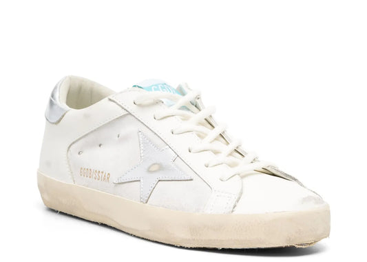 Super-Star Off White Silver Gold Star Heel - Women's