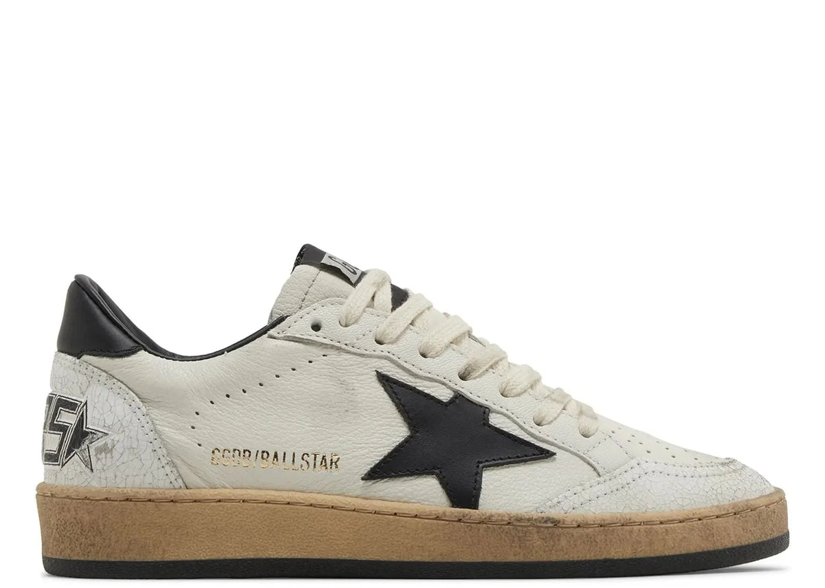 Ball-Star White Nappa with Black Star - Women's