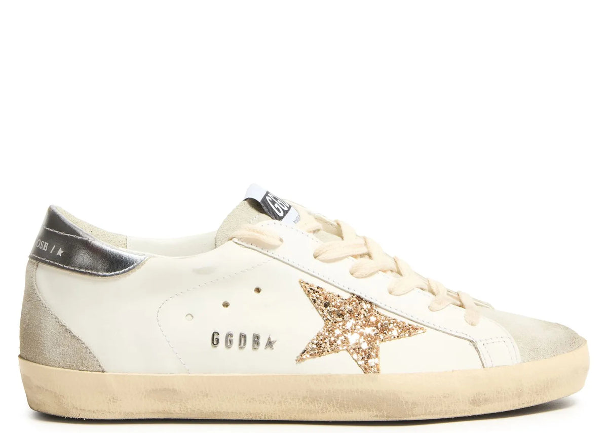 Super-Star White Ice Gray Gold Glitter - Women's
