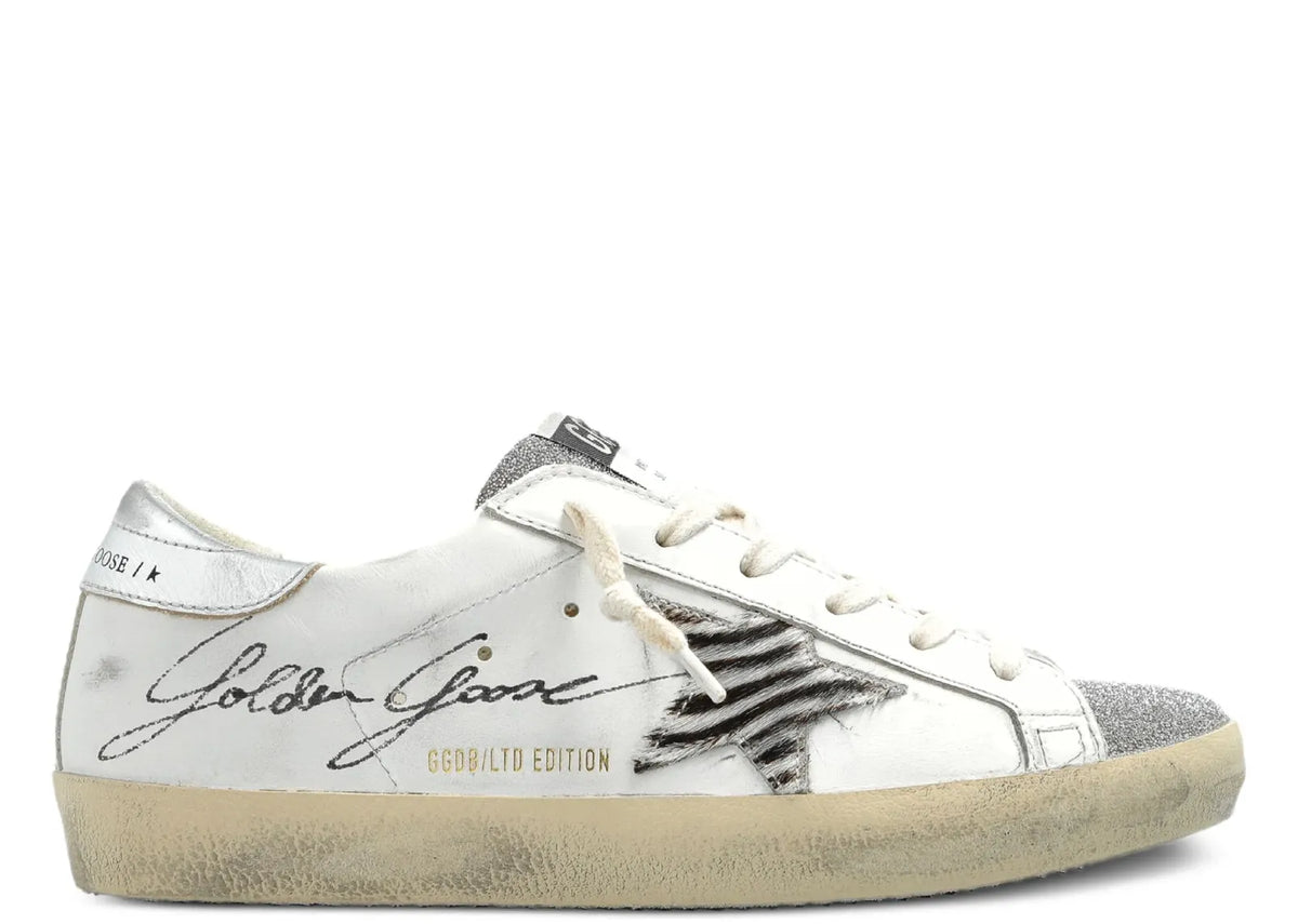 Super-Star White Leather Glitter LTD Edition - Women's
