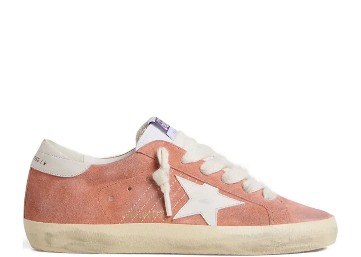 Super-Star Coral Suede White Leather Star - Women's