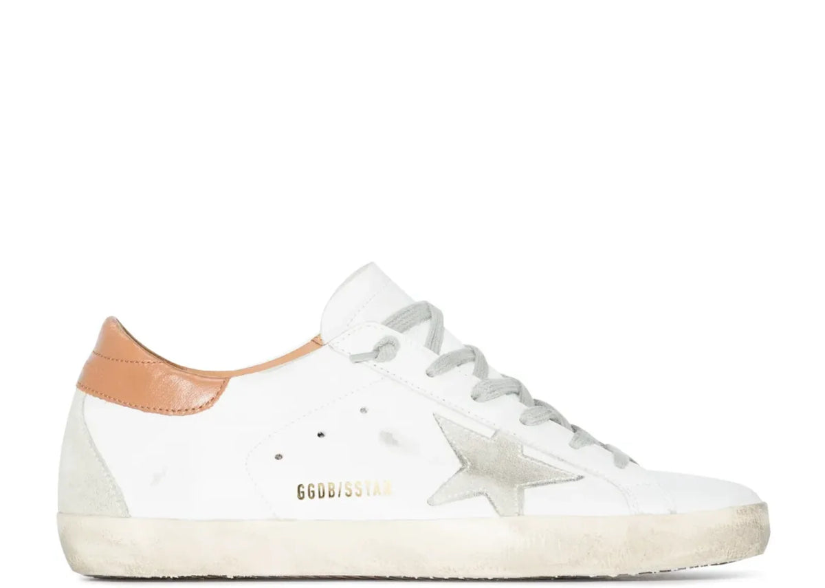 Super-Star Ice Gray Suede Star Light Brown Heel Tab - Women's