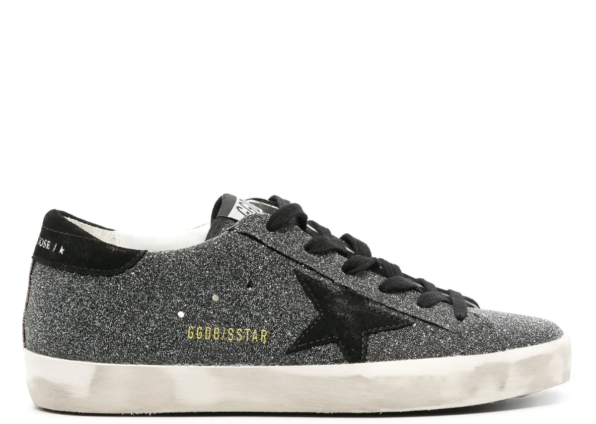 Super-Star Black Swarovski Crystal Black Suede Star Heel - Women's