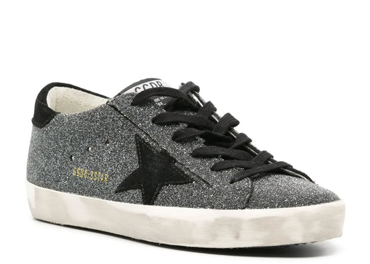 Super-Star Black Swarovski Crystal Black Suede Star Heel - Women's