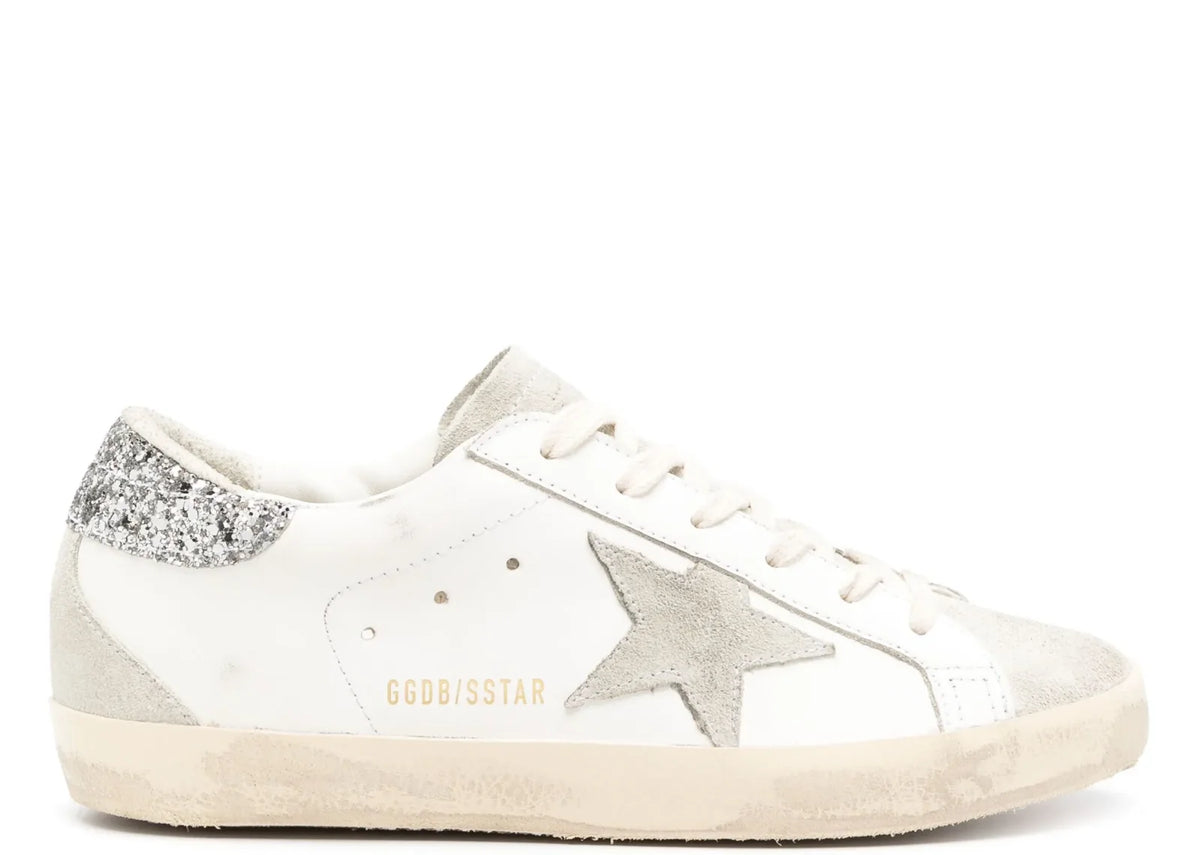 Super-Star Gray Star Silver Glitter Heel Tab - Women's