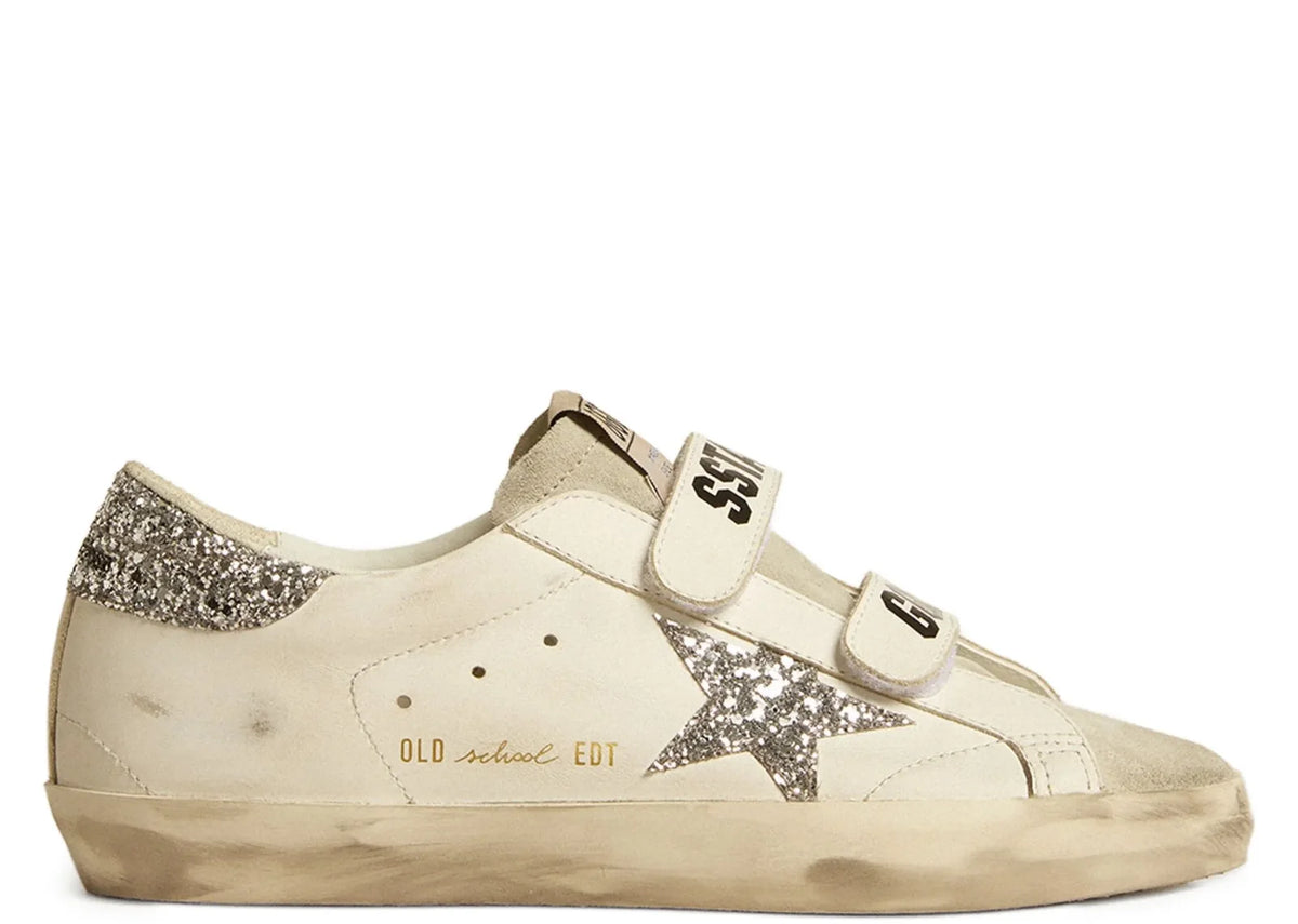 Old School Silver Glitter Star Ice Gray - Women's