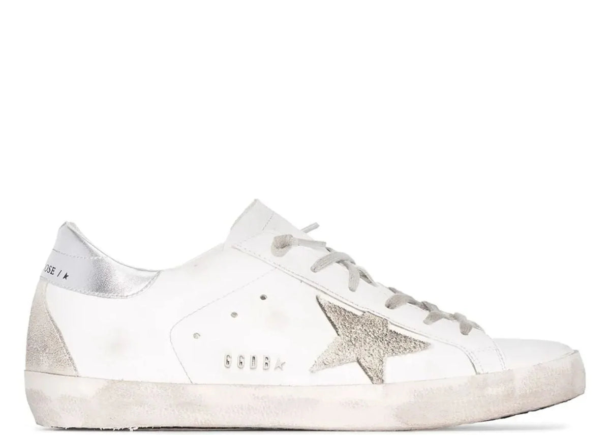 Super-Star White Ice Silver with Metal Stud Lettering - Women's