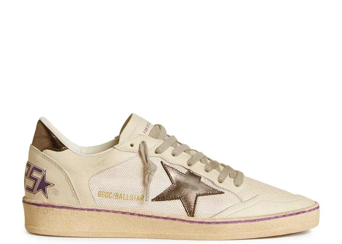 Ball Star Mesh Metallic Leather Star Metallic Heel Tab - Women's