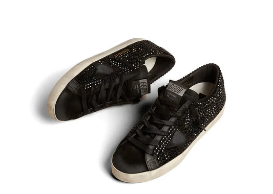 Super-Star Black Suede Black Suede Star Swarovski Crystals - Women's