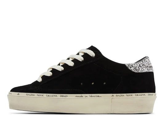 Hi-Star Black Suede Glitter Heel - Women's