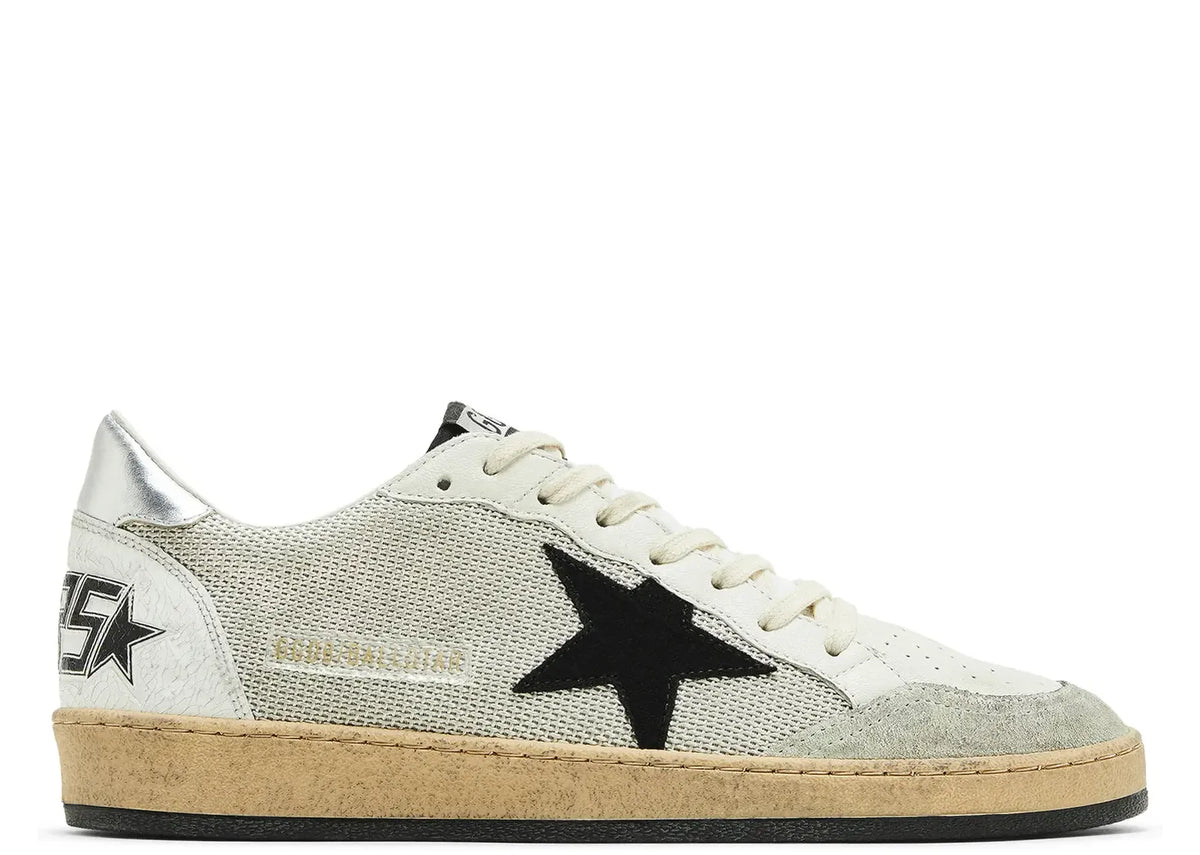 Ball-Star White Leather Distressed
