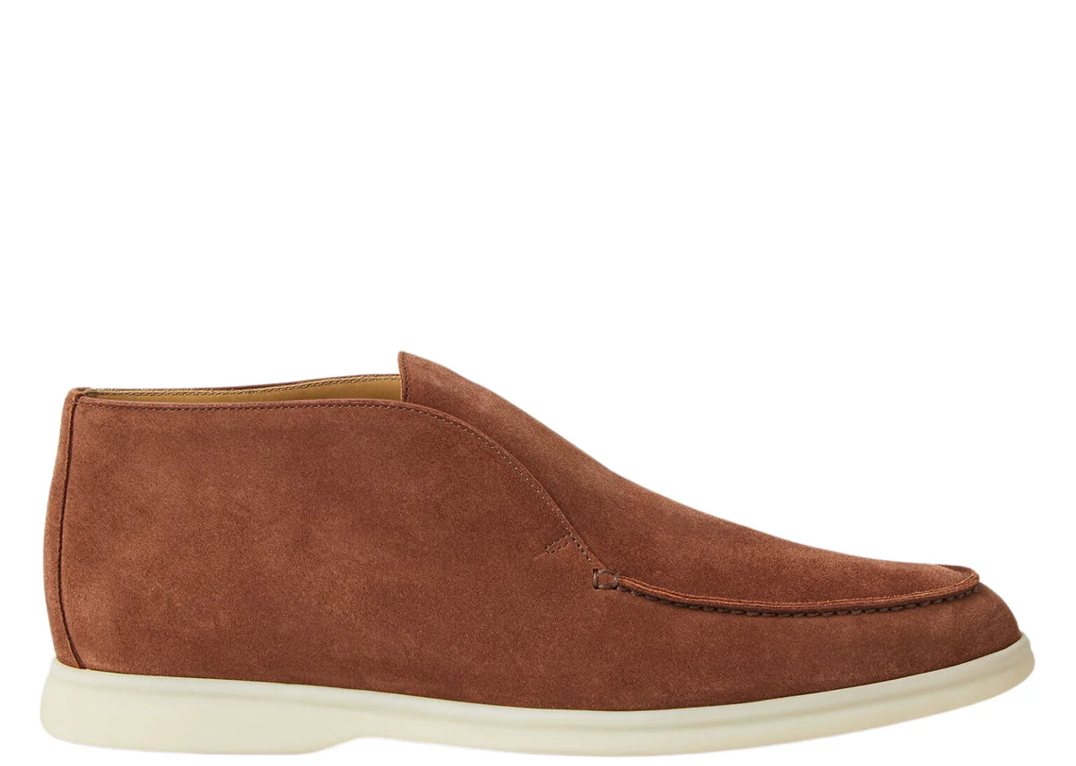 Open Walk Ankle Boot Suede Brown Whiskey