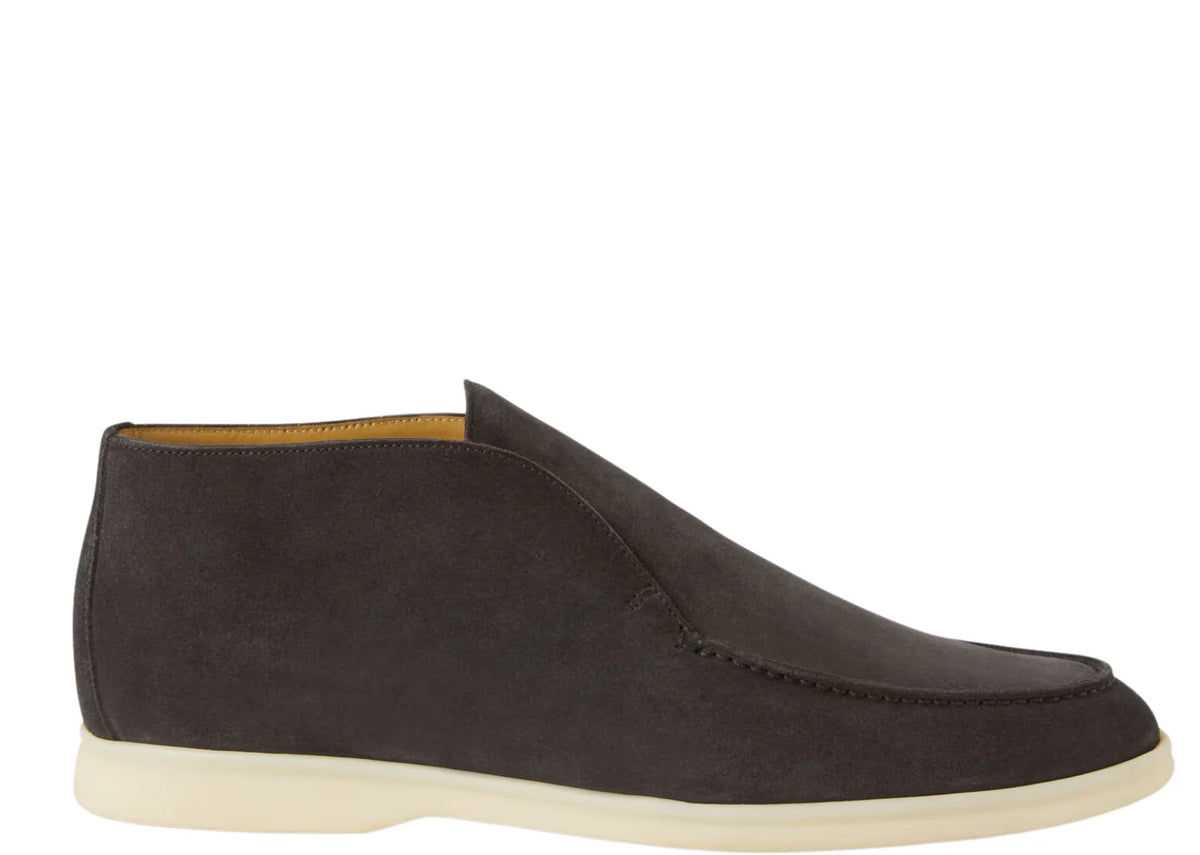 Open Walk Ankle Boot Suede Caviar