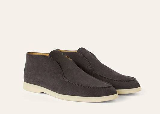Open Walk Ankle Boot Suede Caviar