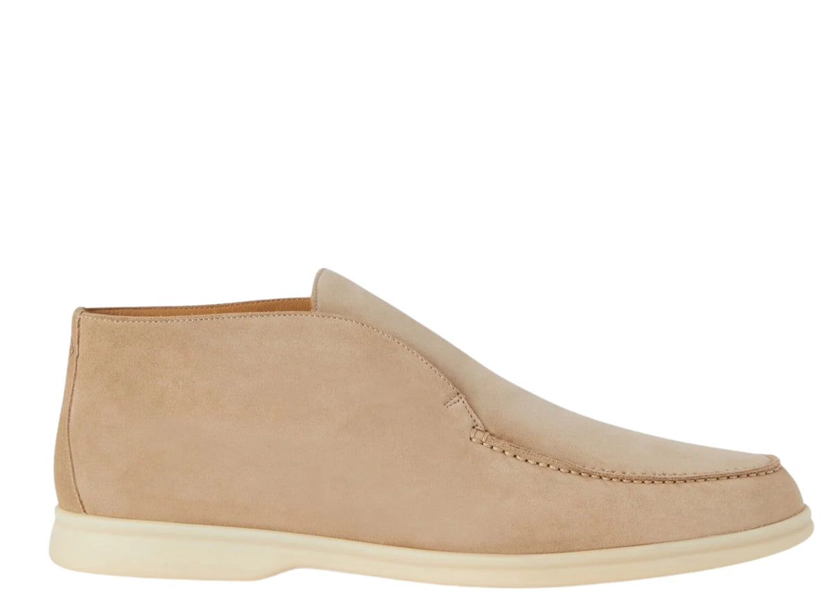 Open Walk Ankle Boot Suede Sandstone