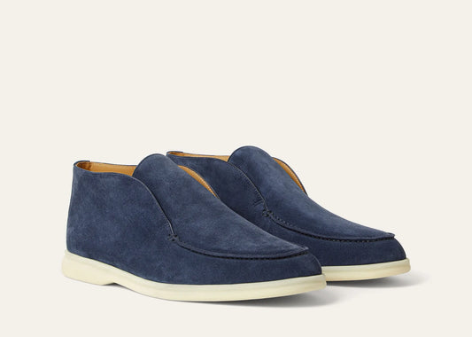 Open Walk Ankle Boot Suede Dark Deep Sea
