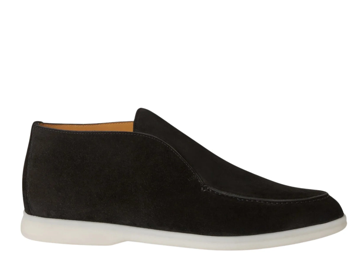 Open Walk Ankle Boot Suede Black