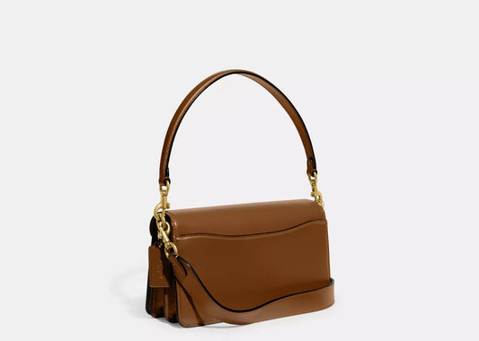 Tabby Shoulder Bag 26 In Signature Canvas Brass/Tan Brown