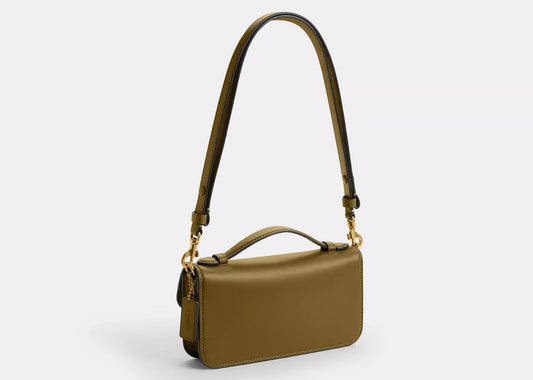 Elora Top Handle Crossbody Bag Brass/Muted Olive