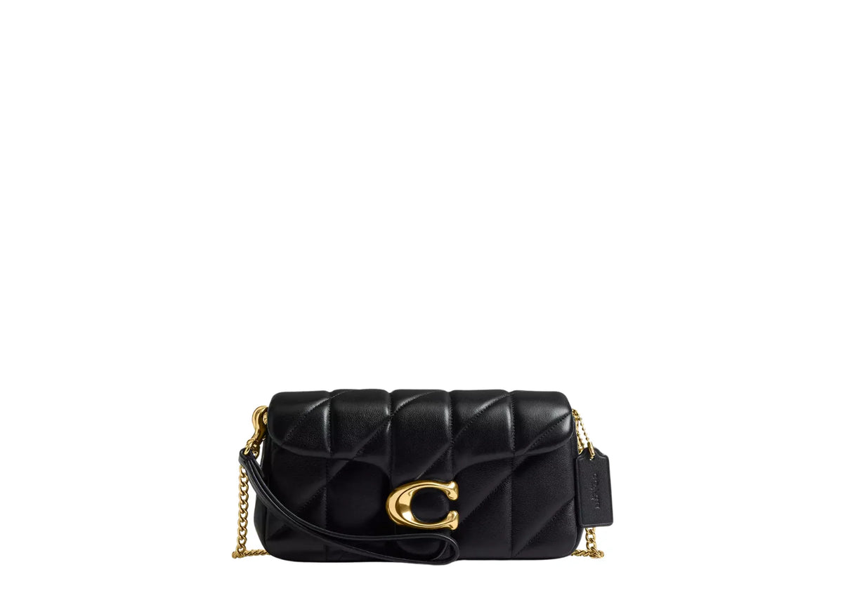 Tabby Chain Crossbody Bag 19 With Quilting Brass/Black