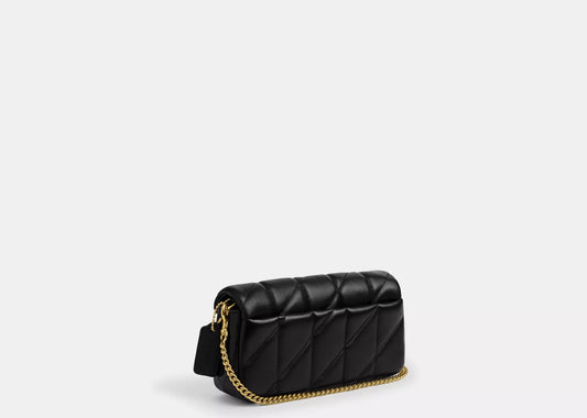 Tabby Chain Crossbody Bag 19 With Quilting Brass/Black