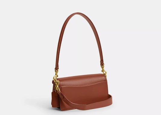 Tabby Shoulder Bag 20 In Signature Canvas Brass/Tan Caramel