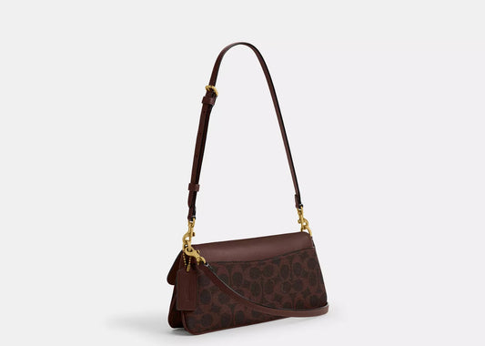 Jet Shoulder Bag In Signature Canvas Brass/Maple