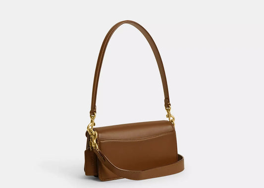 Tabby Shoulder Bag 20 In Signature Canvas Brass/Tan Brown