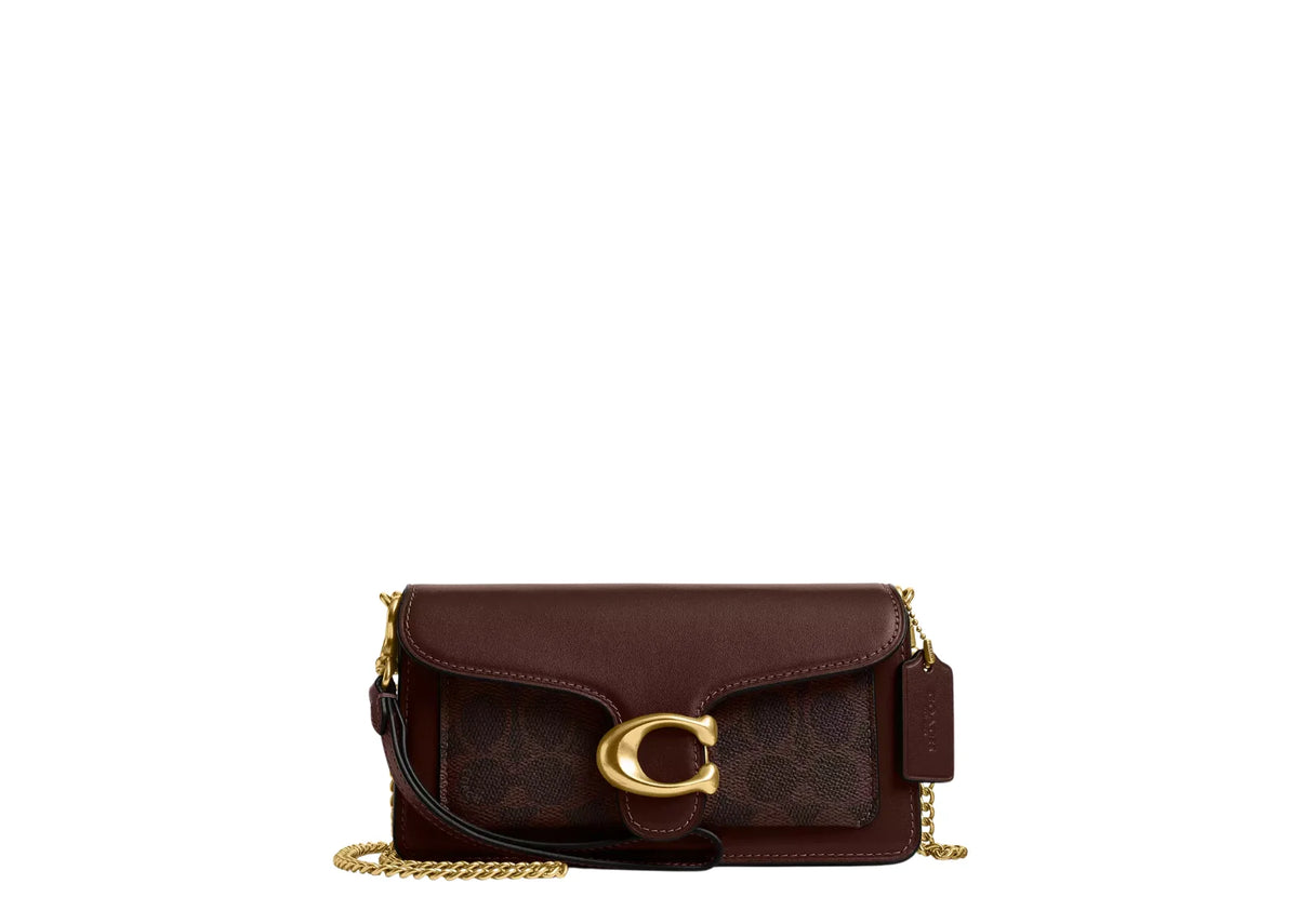 Tabby Chain Crossbody Bag 19 In Signature Canvas Brass/Maple