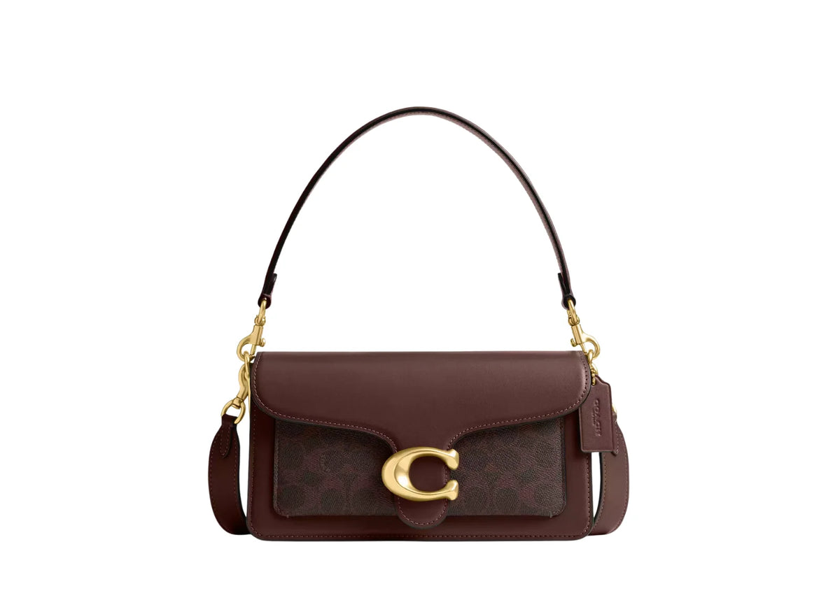 Tabby Shoulder Bag 26 In Signature Canvas Brass/Maple