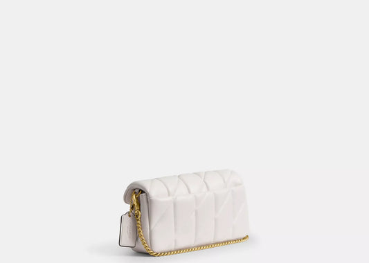 Tabby Chain Crossbody Bag 19 With Quilting Brass/Ash