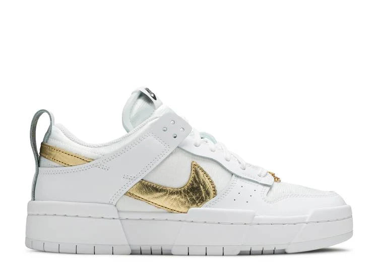 Women's Dunk Low Disrupt 'White Metallic Gold'