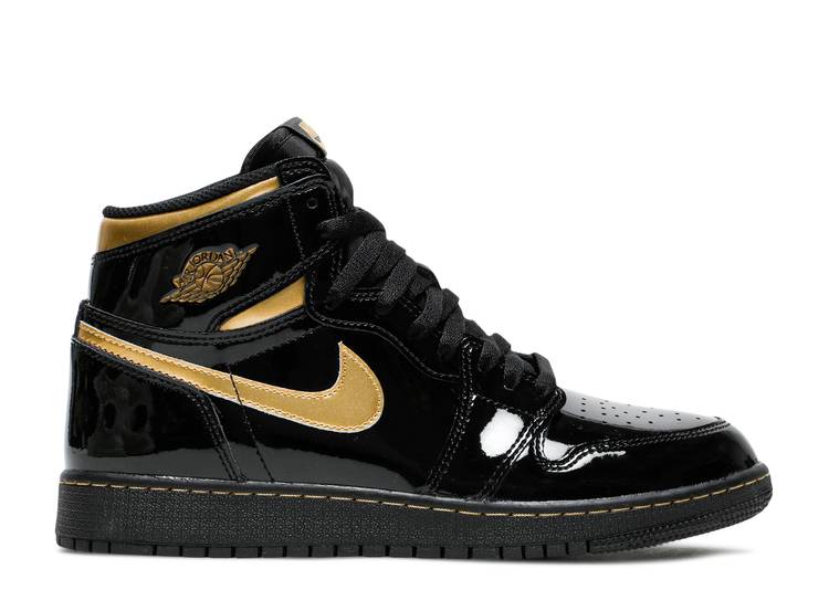 AJ1 Retro High OG 'Black Metallic Gold'