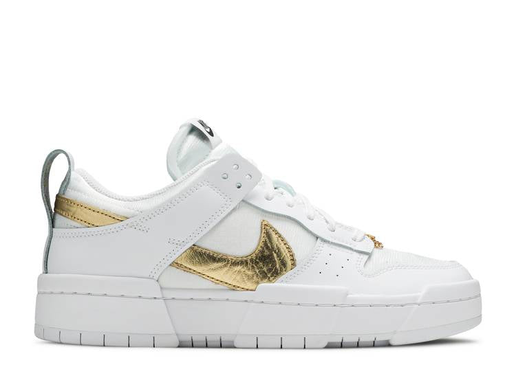 Women's Dunk Low Disrupt 'White Metallic Gold'