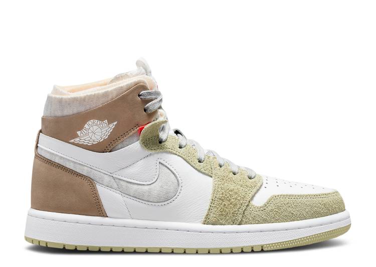Davenzarry - Women's Air Jordan 1 High Zoom Comfort 'Olive Aura' - Image 1