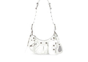 Davenzarry - Balenciaga Cagole Shoulder Bag in Patent Fabric 'White' - Image 1