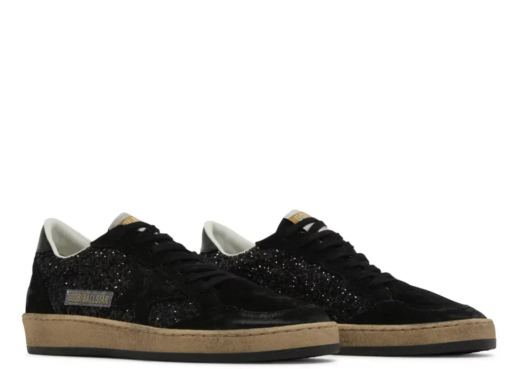 Davenzarry | Golden Goose Ball-Star Black Leather Distressed - Women's | View 10