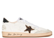 Davenzarry | Golden Goose Ball-Star Leopard Print Pony Skin Star Black Heel - Women's | View 1