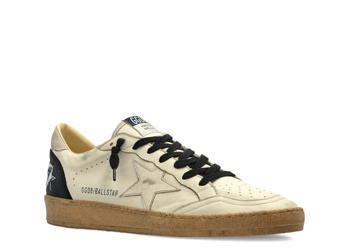 Davenzarry | Golden Goose Ball-Star Light Beige Leather | View 2