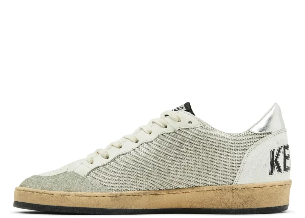 Davenzarry | Golden Goose Ball-Star White Leather Distressed | View 7