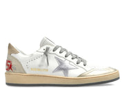 Davenzarry | Golden Goose Ball-Star White Leather Silver Star - Women's | View 1