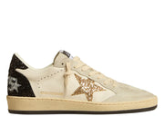 Davenzarry | Golden Goose Ball-Star White Nappa Gold Glitter Star Black Glitter Heel - Women's | View 1