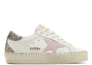 Davenzarry | Golden Goose Hi-Star White Leather Pink Suede Star Glitter Heel - Women's | View 1