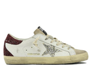 Davenzarry | Golden Goose Super-Star Bordeaux Silver Glitter - Women's | View 1