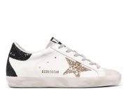 Davenzarry - Women's Golden Goose Super-Star Gold Glitter Star Black Glitter Heel - Image 1