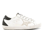 Davenzarry | Golden Goose Super-Star Gold Star Black Glitter Heel - Women's | View 1