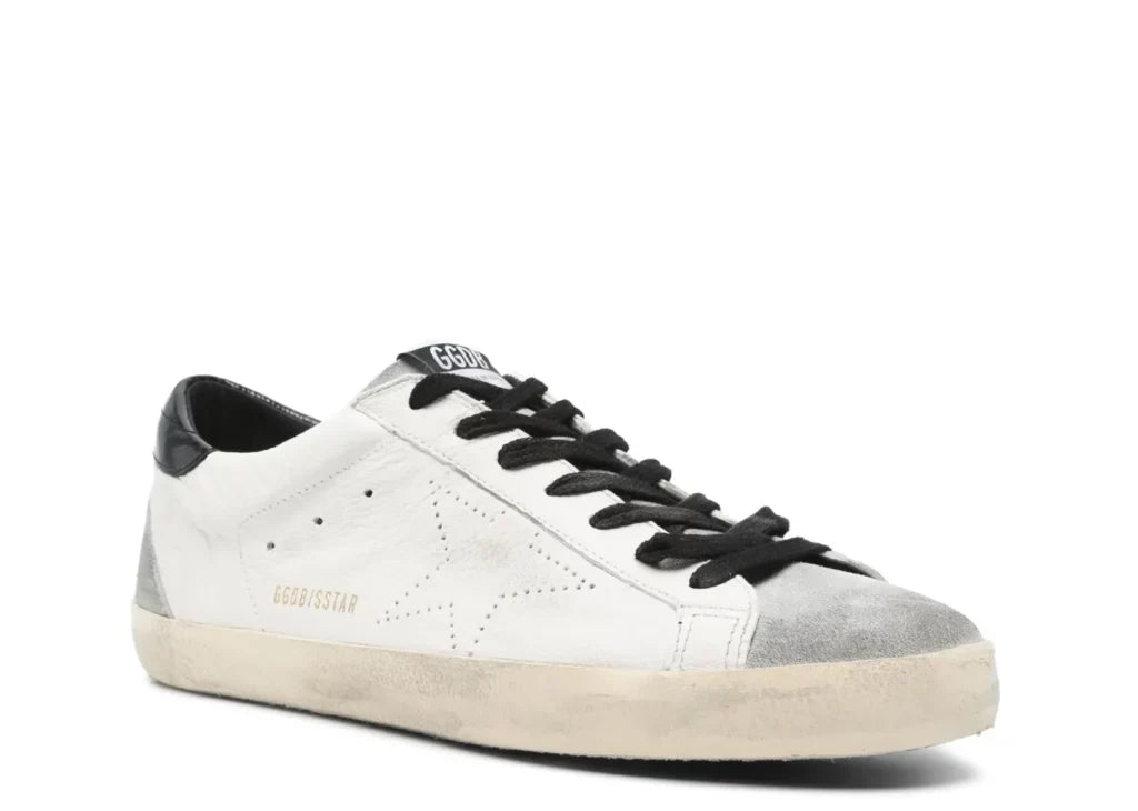 Davenzarry | Golden Goose Super-Star Light Beige Leather Perforated Logo | View 5